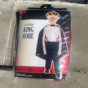 Boys Velvet King’s Robe Halloween Costume Kids One Size
